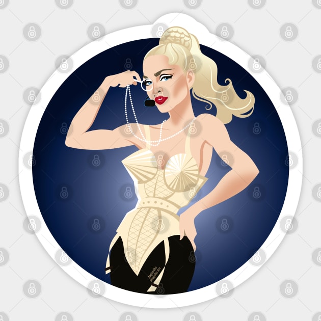 Blonde Sticker by AlejandroMogolloArt